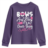 Bows And Bling Its A Cheer Thing Youth Sweatshirt Cheerleading Gift - Wonder Print Shop