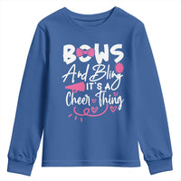 Bows And Bling Its A Cheer Thing Youth Sweatshirt Cheerleading Gift - Wonder Print Shop