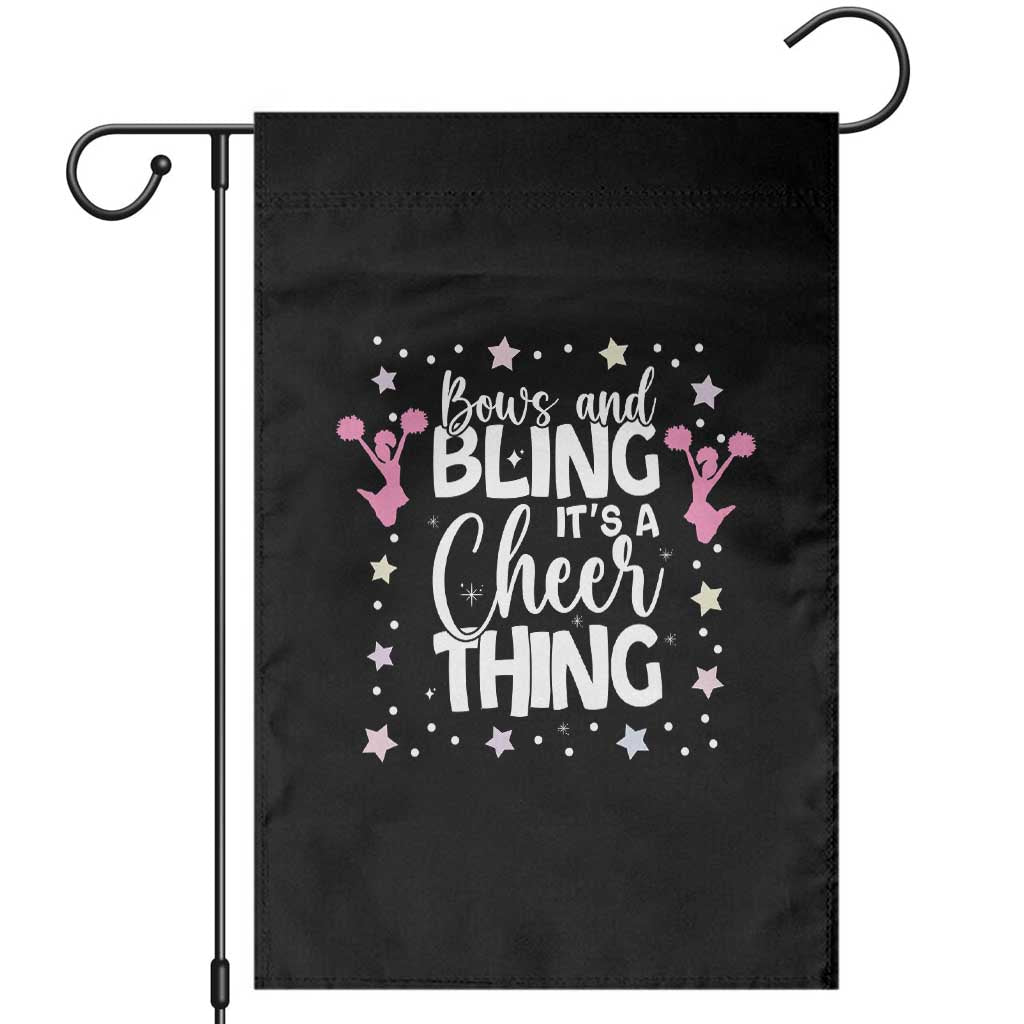 Bows And Bling Its A Cheer Thing Garden Flag Cheer Mom And Cheerleader Gift - Wonder Print Shop