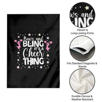 Bows And Bling Its A Cheer Thing Garden Flag Cheer Mom And Cheerleader Gift - Wonder Print Shop
