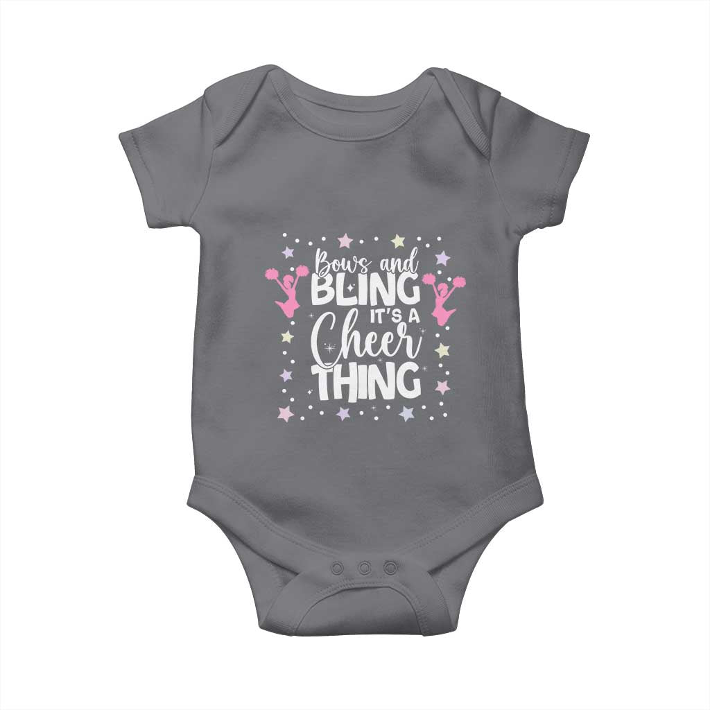 Bows And Bling Its A Cheer Thing Baby Onesie Cheer Mom And Cheerleader Gift - Wonder Print Shop