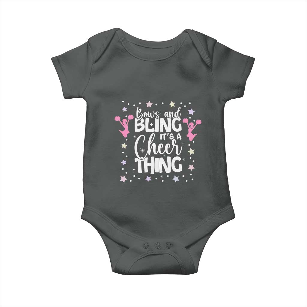 Bows And Bling Its A Cheer Thing Baby Onesie Cheer Mom And Cheerleader Gift - Wonder Print Shop