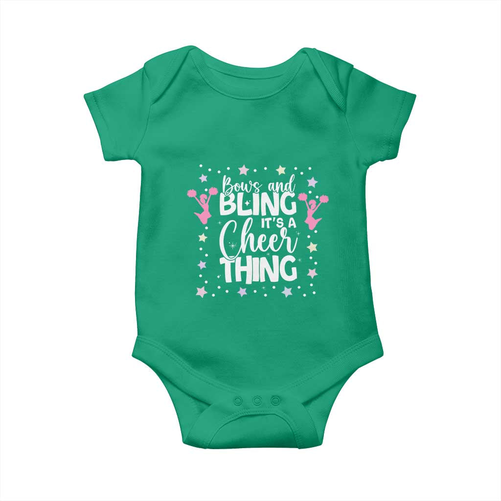Bows And Bling Its A Cheer Thing Baby Onesie Cheer Mom And Cheerleader Gift - Wonder Print Shop