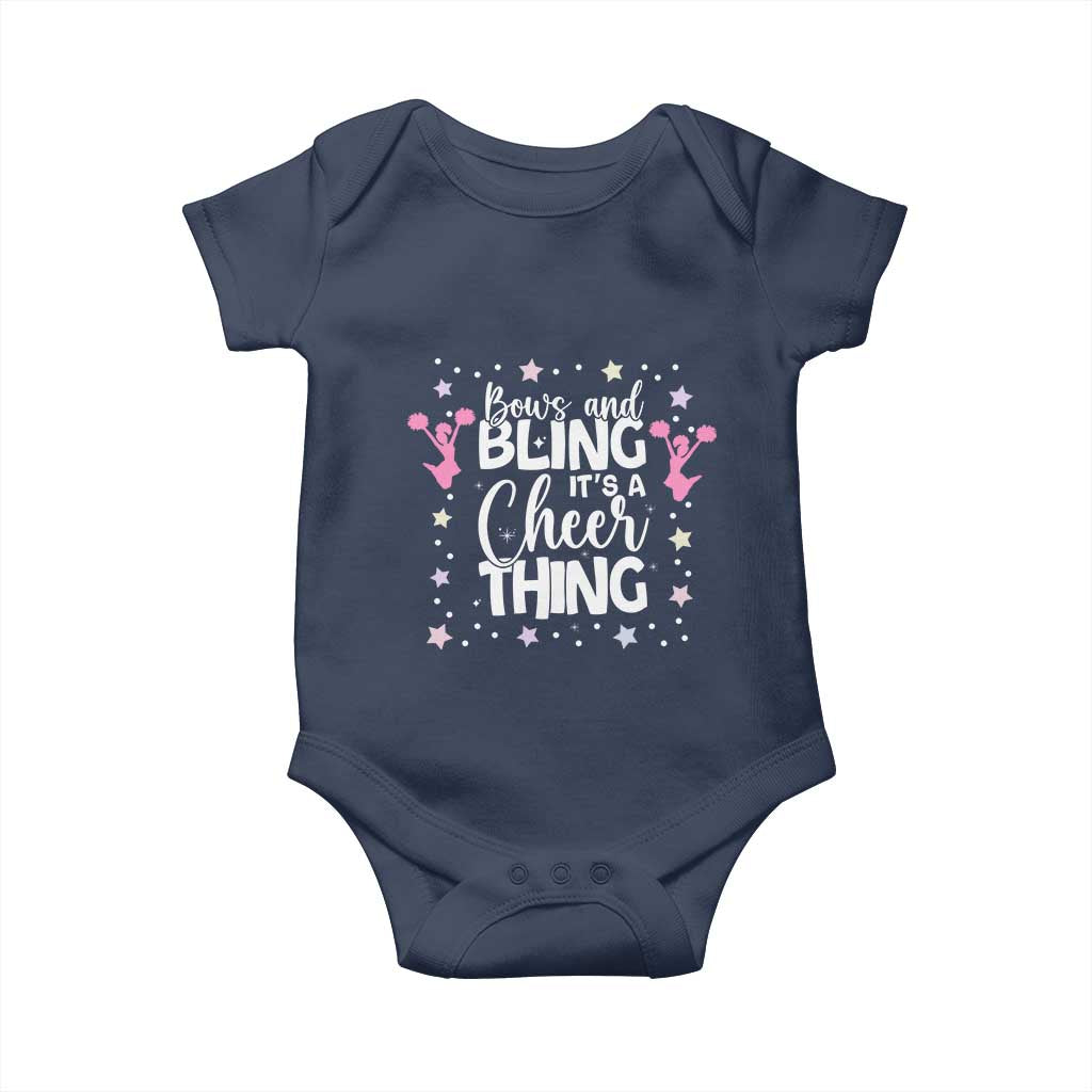 Bows And Bling Its A Cheer Thing Baby Onesie Cheer Mom And Cheerleader Gift - Wonder Print Shop