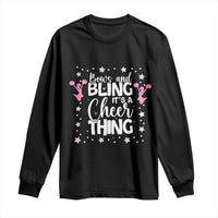 Bows And Bling Its A Cheer Thing Long Sleeve Shirt Cheer Mom And Cheerleader Gift - Wonder Print Shop