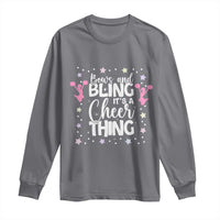 Bows And Bling Its A Cheer Thing Long Sleeve Shirt Cheer Mom And Cheerleader Gift - Wonder Print Shop