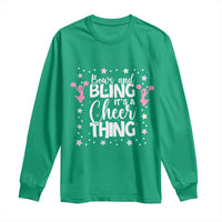 Bows And Bling Its A Cheer Thing Long Sleeve Shirt Cheer Mom And Cheerleader Gift - Wonder Print Shop