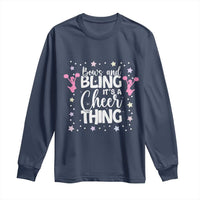 Bows And Bling Its A Cheer Thing Long Sleeve Shirt Cheer Mom And Cheerleader Gift - Wonder Print Shop