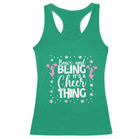 Bows And Bling Its A Cheer Thing Racerback Tank Top Cheer Mom And Cheerleader Gift - Wonder Print Shop