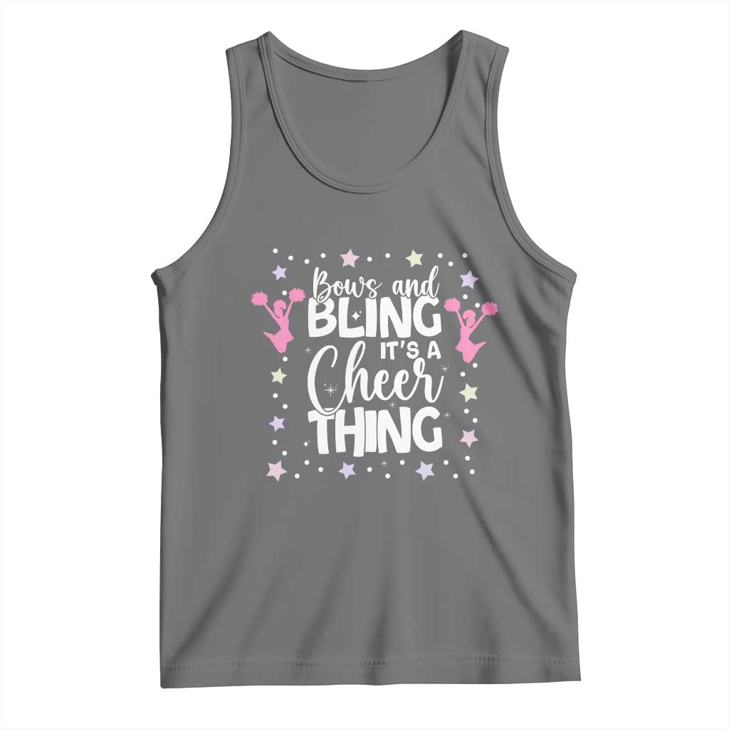 Bows And Bling Its A Cheer Thing Tank Top Cheer Mom And Cheerleader Gift - Wonder Print Shop
