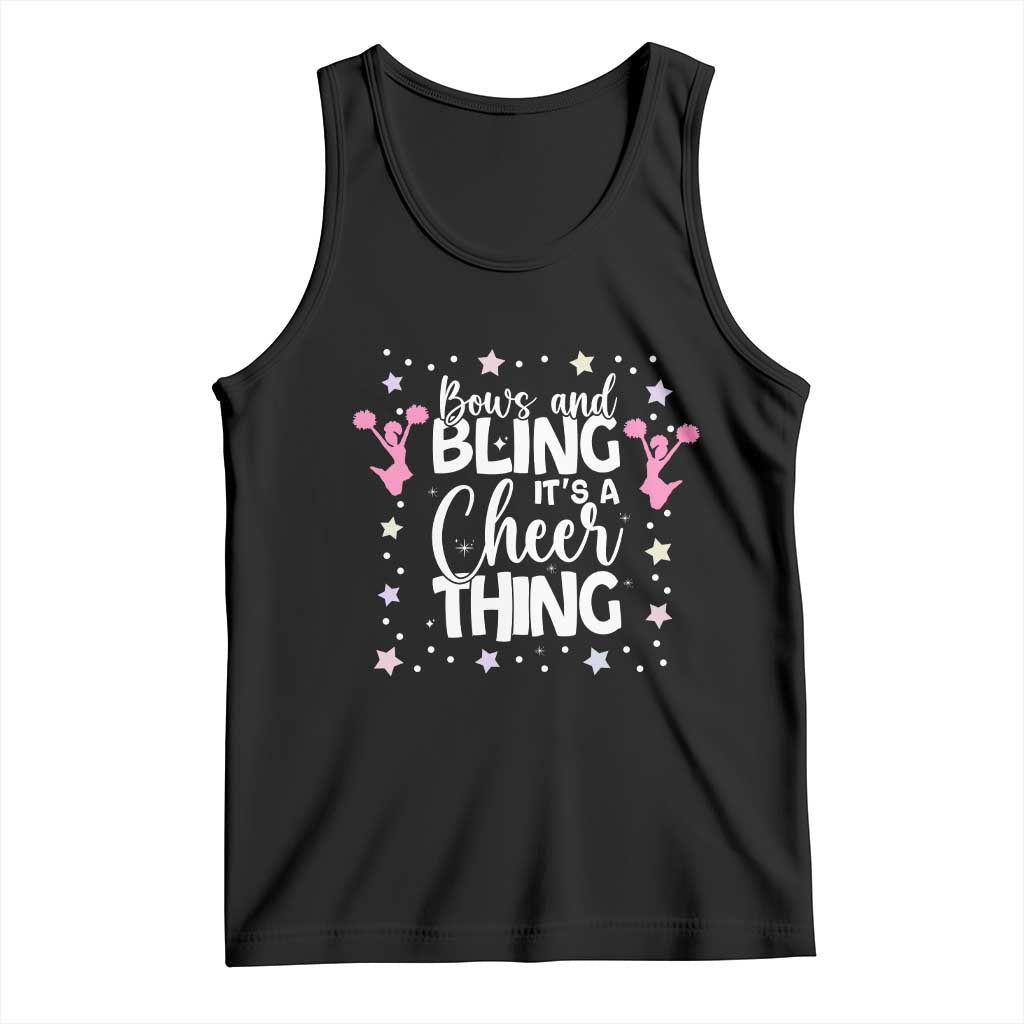 Bows And Bling Its A Cheer Thing Tank Top Cheer Mom And Cheerleader Gift - Wonder Print Shop