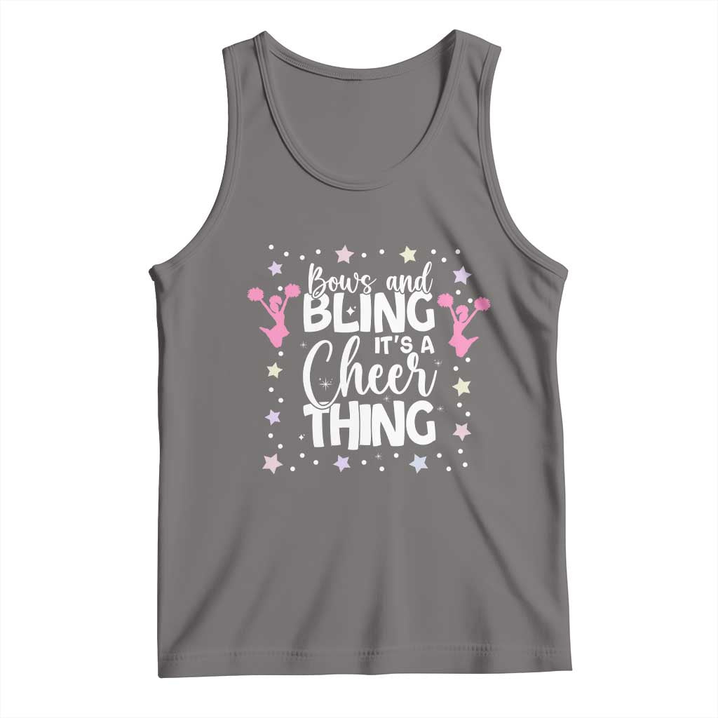 Bows And Bling Its A Cheer Thing Tank Top Cheer Mom And Cheerleader Gift - Wonder Print Shop