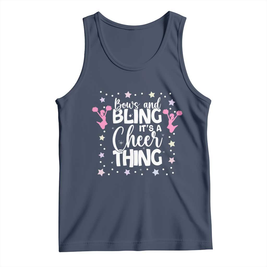 Bows And Bling Its A Cheer Thing Tank Top Cheer Mom And Cheerleader Gift - Wonder Print Shop