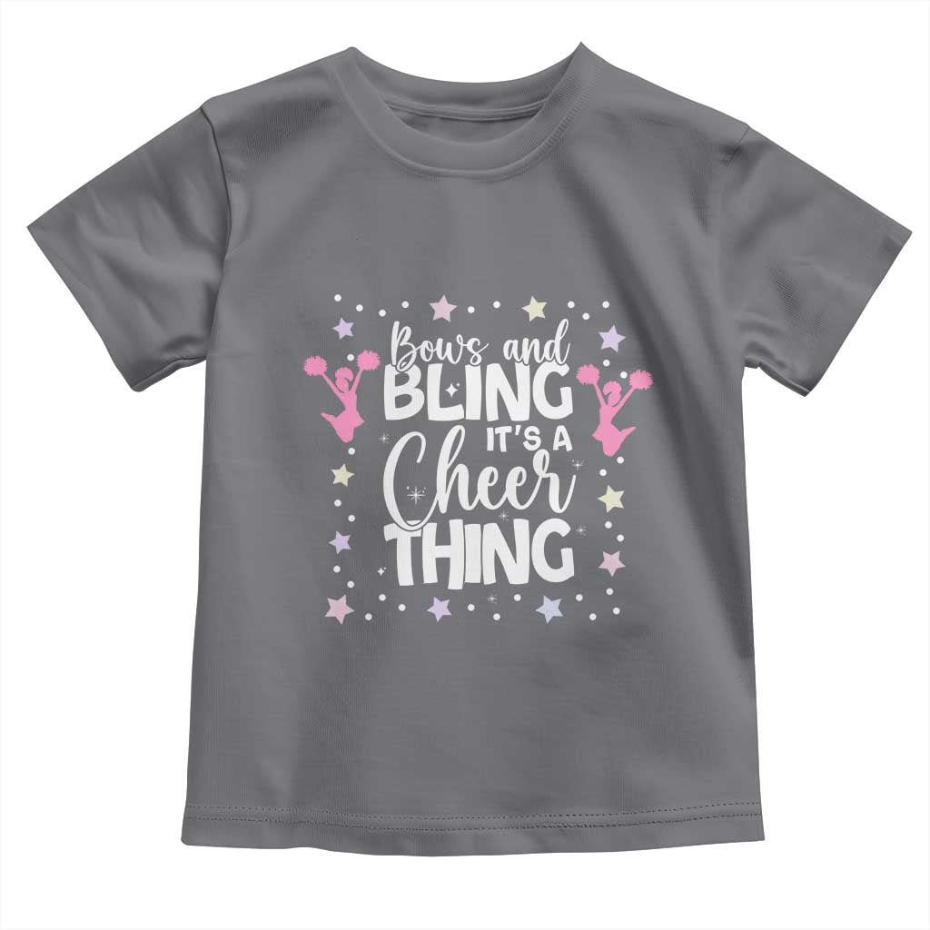 Bows And Bling Its A Cheer Thing Toddler T Shirt Cheer Mom And Cheerleader Gift - Wonder Print Shop