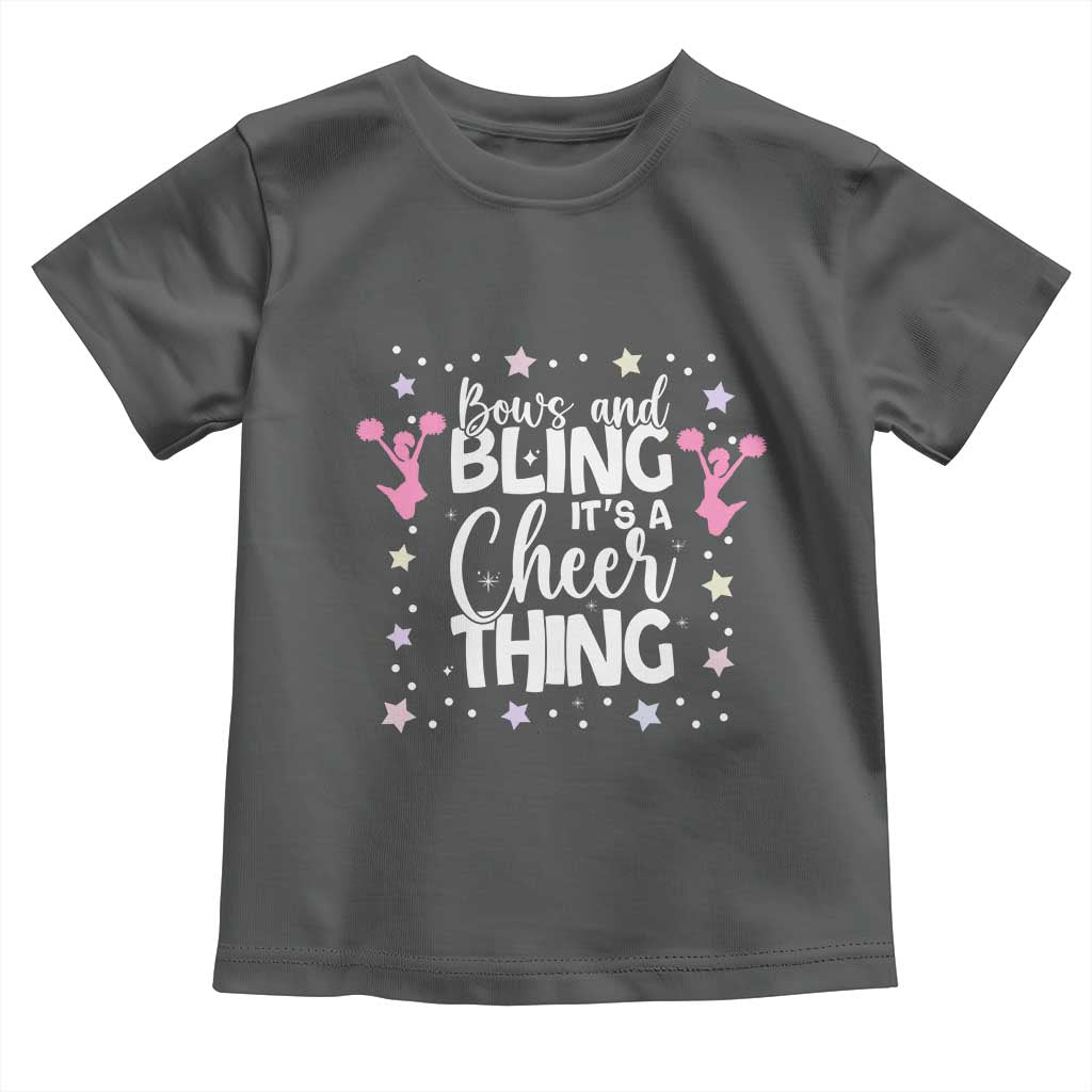 Bows And Bling Its A Cheer Thing Toddler T Shirt Cheer Mom And Cheerleader Gift - Wonder Print Shop