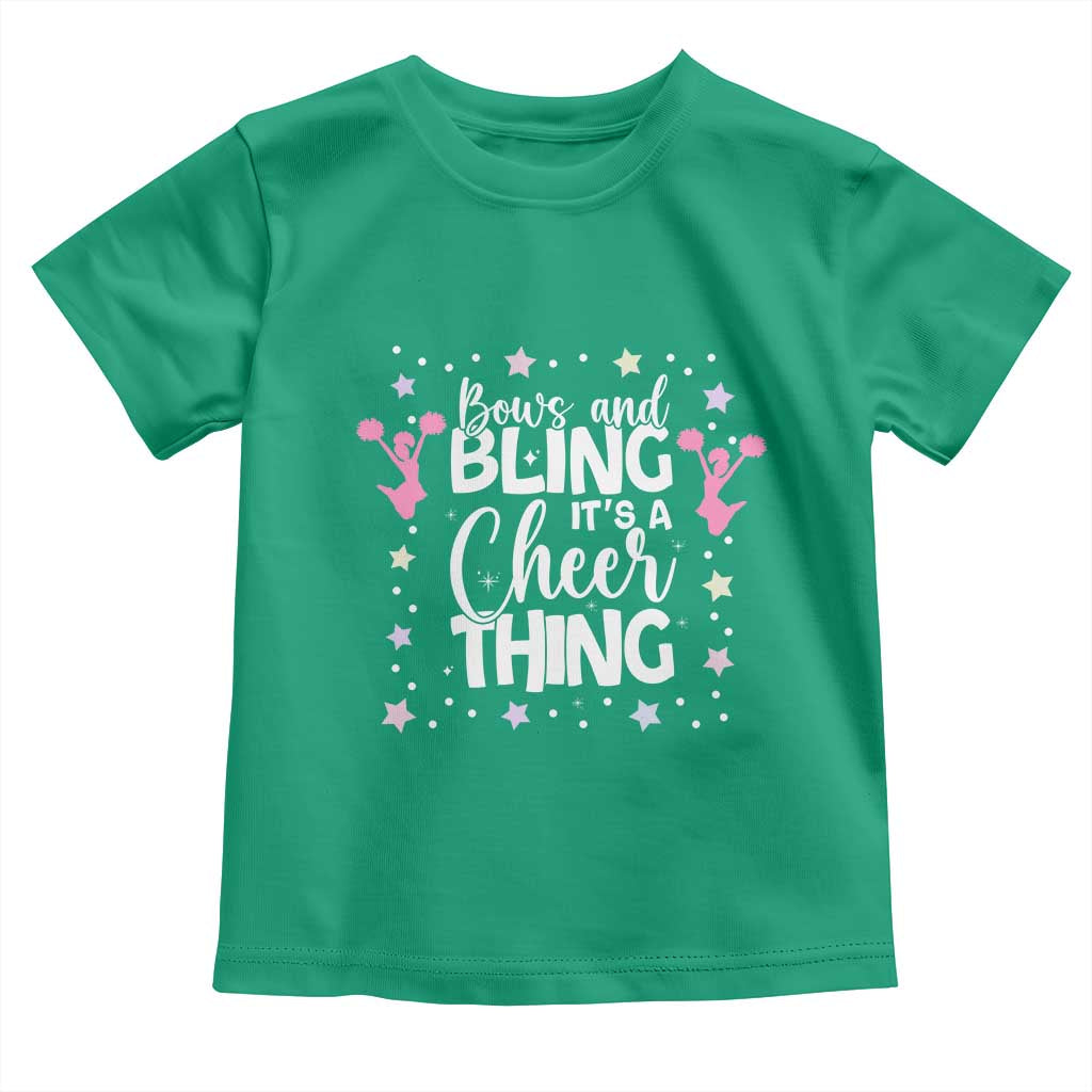Bows And Bling Its A Cheer Thing Toddler T Shirt Cheer Mom And Cheerleader Gift - Wonder Print Shop
