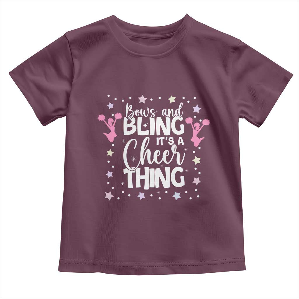 Bows And Bling Its A Cheer Thing Toddler T Shirt Cheer Mom And Cheerleader Gift - Wonder Print Shop