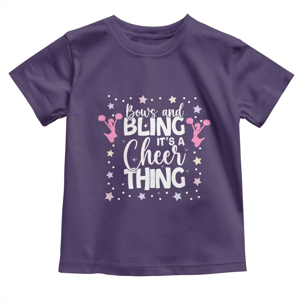 Bows And Bling Its A Cheer Thing Toddler T Shirt Cheer Mom And Cheerleader Gift - Wonder Print Shop