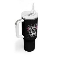 Bows And Bling Its A Cheer Thing Tumbler With Handle Cheer Mom And Cheerleader Gift - Wonder Print Shop