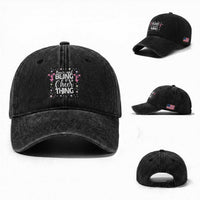 Bows And Bling Its A Cheer Thing Washed Cotton Baseball Cap Cheer Mom And Cheerleader Gift