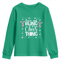 Bows And Bling Its A Cheer Thing Youth Sweatshirt Cheer Mom And Cheerleader Gift - Wonder Print Shop