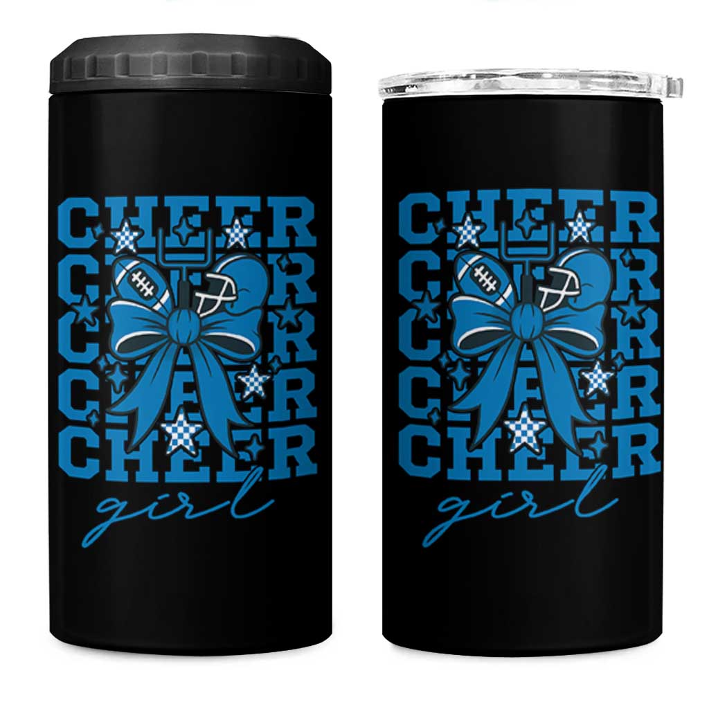 Proud Cheer Girl 4 in 1 Can Cooler Tumbler Football Team Supporter Gift - Wonder Print Shop