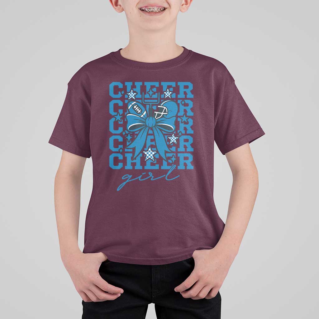 Proud Cheer Girl T Shirt For Kid Football Team Supporter Gift - Wonder Print Shop