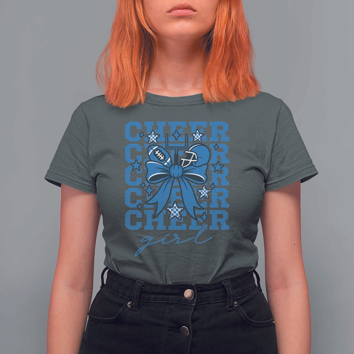 Proud Cheer Girl T Shirt For Women Football Team Supporter Gift - Wonder Print Shop