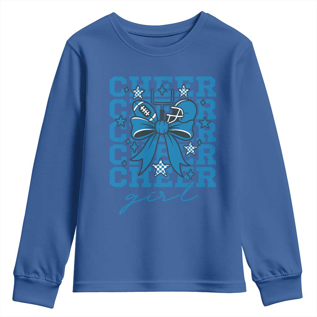 Proud Cheer Girl Youth Sweatshirt Football Team Supporter Gift - Wonder Print Shop