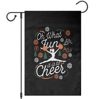 Oh What Fun It Is To Cheer Garden Flag Funny Christmas Cheerleading Gift - Wonder Print Shop