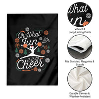 Oh What Fun It Is To Cheer Garden Flag Funny Christmas Cheerleading Gift - Wonder Print Shop