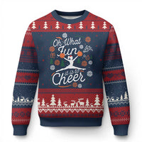 Oh What Fun It Is To Cheer Ugly Christmas Sweater Funny Xmas Cheerleading Gift - Wonder Print Shop