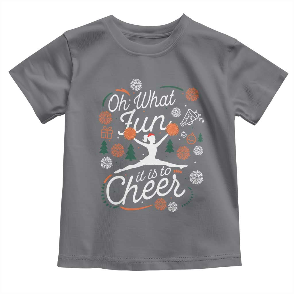 Oh What Fun It Is To Cheer Toddler T Shirt Funny Christmas Cheerleading Gift - Wonder Print Shop