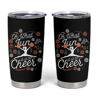 Oh What Fun It Is To Cheer Tumbler Cup Funny Christmas Cheerleading Gift - Wonder Print Shop