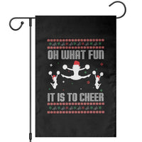 Ugly Christmas Cheerleading Garden Flag Oh What Fun It Is To Cheer Gift - Wonder Print Shop