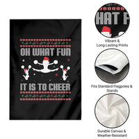 Ugly Christmas Cheerleading Garden Flag Oh What Fun It Is To Cheer Gift - Wonder Print Shop