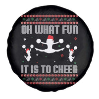 Ugly Christmas Cheerleading Spare Tire Cover Oh What Fun It Is To Cheer Gift - Wonder Print Shop