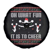 Ugly Christmas Cheerleading Spare Tire Cover Oh What Fun It Is To Cheer Gift - Wonder Print Shop