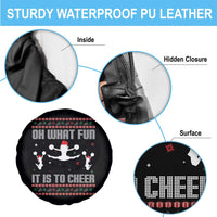 Ugly Christmas Cheerleading Spare Tire Cover Oh What Fun It Is To Cheer Gift - Wonder Print Shop