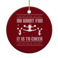 Ugly Xmas Cheerleading Ceramic Ornament Oh What Fun It Is To Cheer Gift - Wonder Print Shop