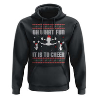 Ugly Christmas Cheerleading Hoodie Oh What Fun It Is To Cheer Gift - Wonder Print Shop