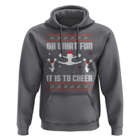 Ugly Christmas Cheerleading Hoodie Oh What Fun It Is To Cheer Gift - Wonder Print Shop