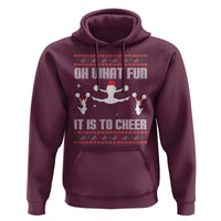 Ugly Christmas Cheerleading Hoodie Oh What Fun It Is To Cheer Gift - Wonder Print Shop