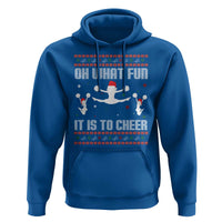 Ugly Christmas Cheerleading Hoodie Oh What Fun It Is To Cheer Gift - Wonder Print Shop