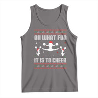 Ugly Christmas Cheerleading Tank Top Oh What Fun It Is To Cheer Gift - Wonder Print Shop