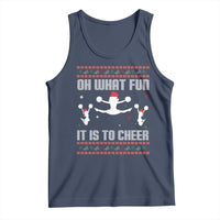 Ugly Christmas Cheerleading Tank Top Oh What Fun It Is To Cheer Gift - Wonder Print Shop
