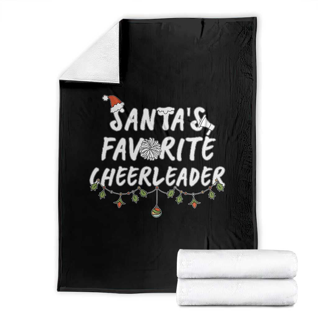 Santa Favorite Cheerleader Throw Blanket Christmas Cheerleading Gift - Wonder Print Shop
