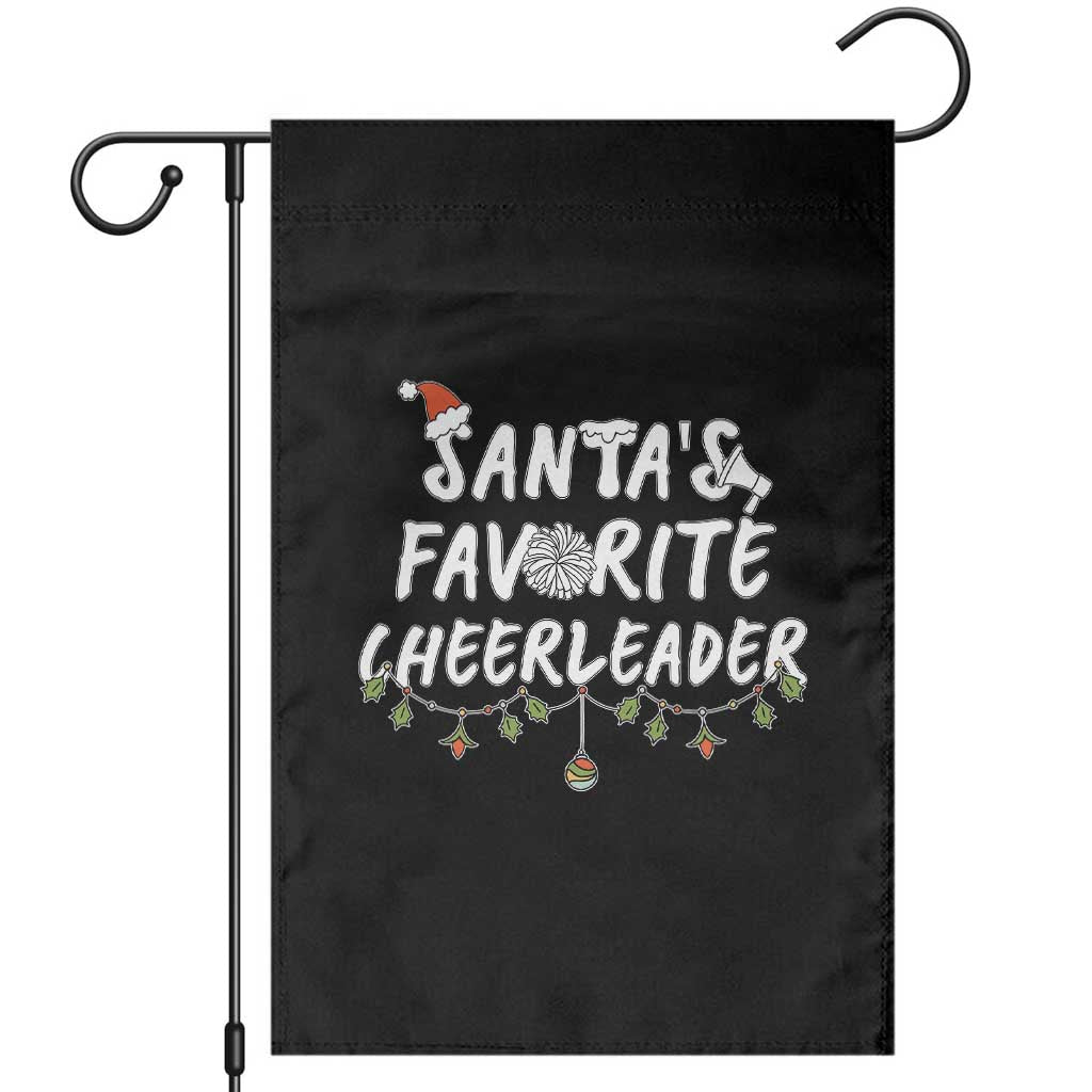 Santa Favorite Cheerleader Garden Flag Christmas Cheerleading Gift - Wonder Print Shop