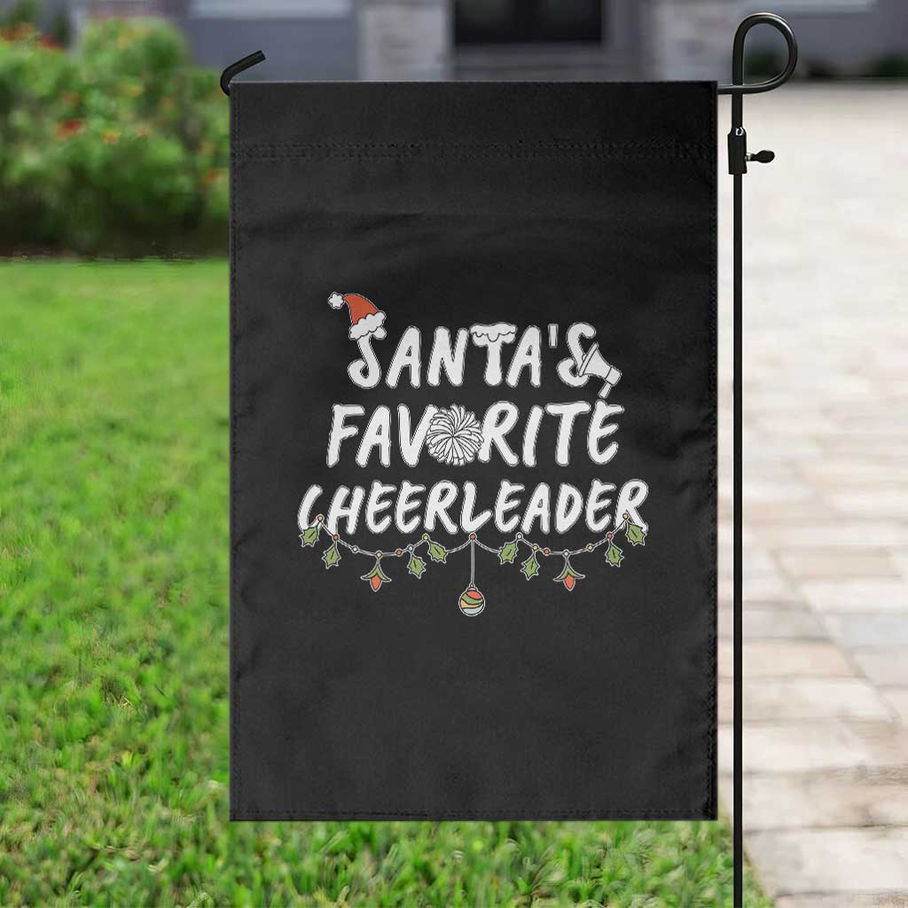 Santa Favorite Cheerleader Garden Flag Christmas Cheerleading Gift - Wonder Print Shop