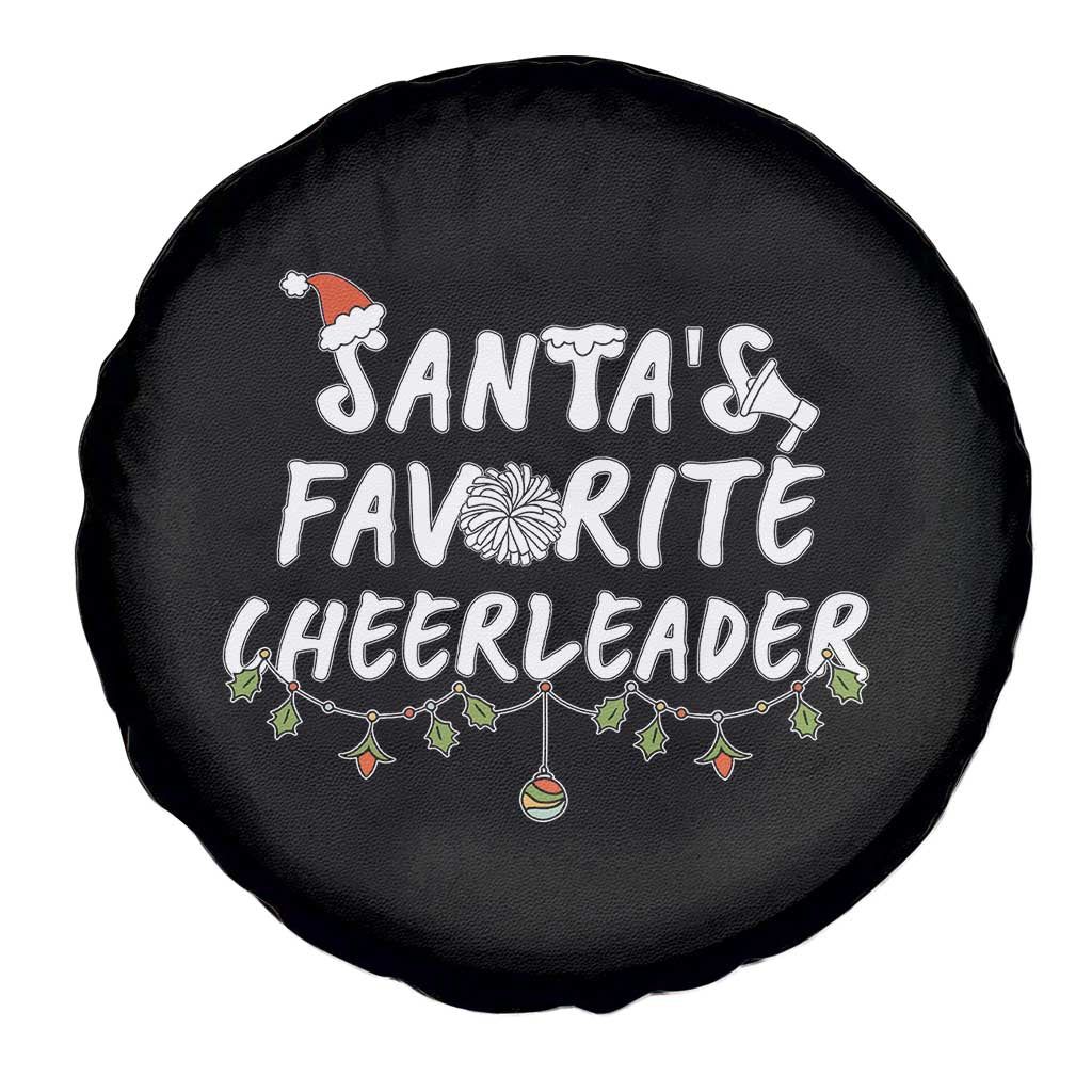 Santa Favorite Cheerleader Spare Tire Cover Christmas Cheerleading Gift - Wonder Print Shop